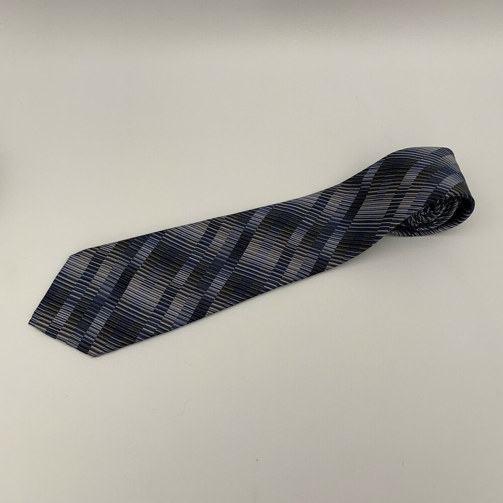 Salvatore Pellegrino Men's Tie Necktie Multi-color Blue Striped 100% Silk